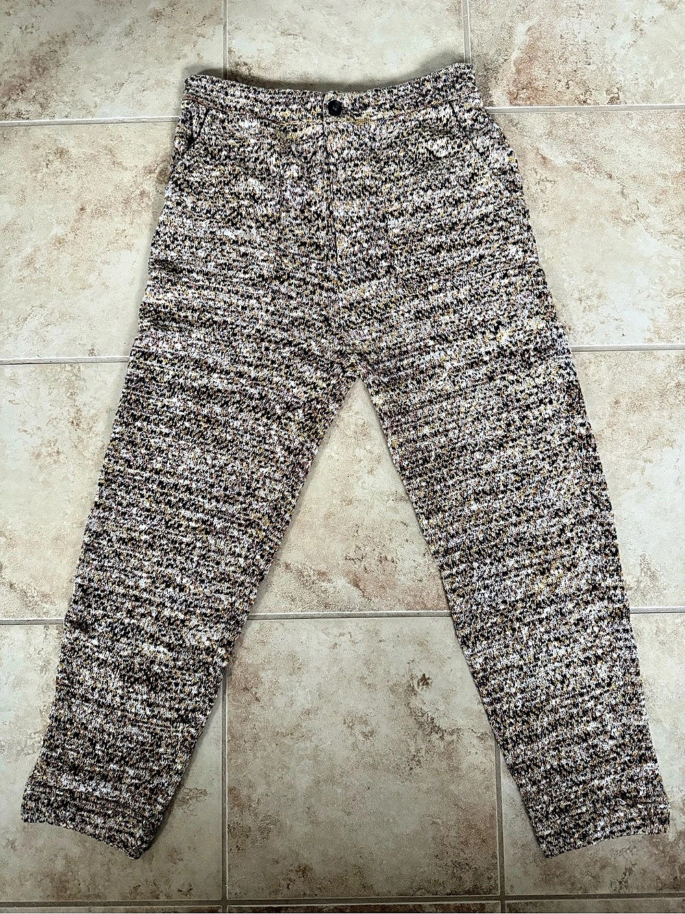 Free People Cozy Knit Marled Sweater Pants Cropped Trousers